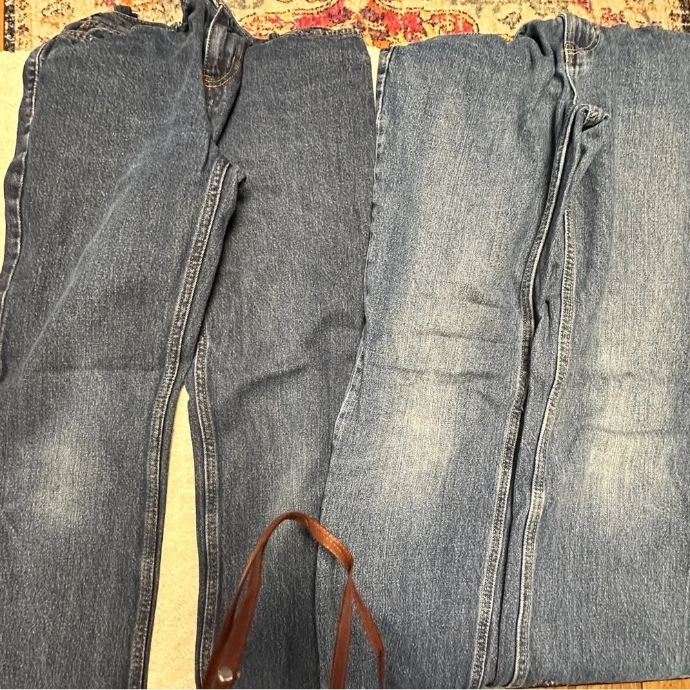 Cat & Jack Boys Relaxed Straight Leg Blue Denim Jeans TWO PAIRS!,  16